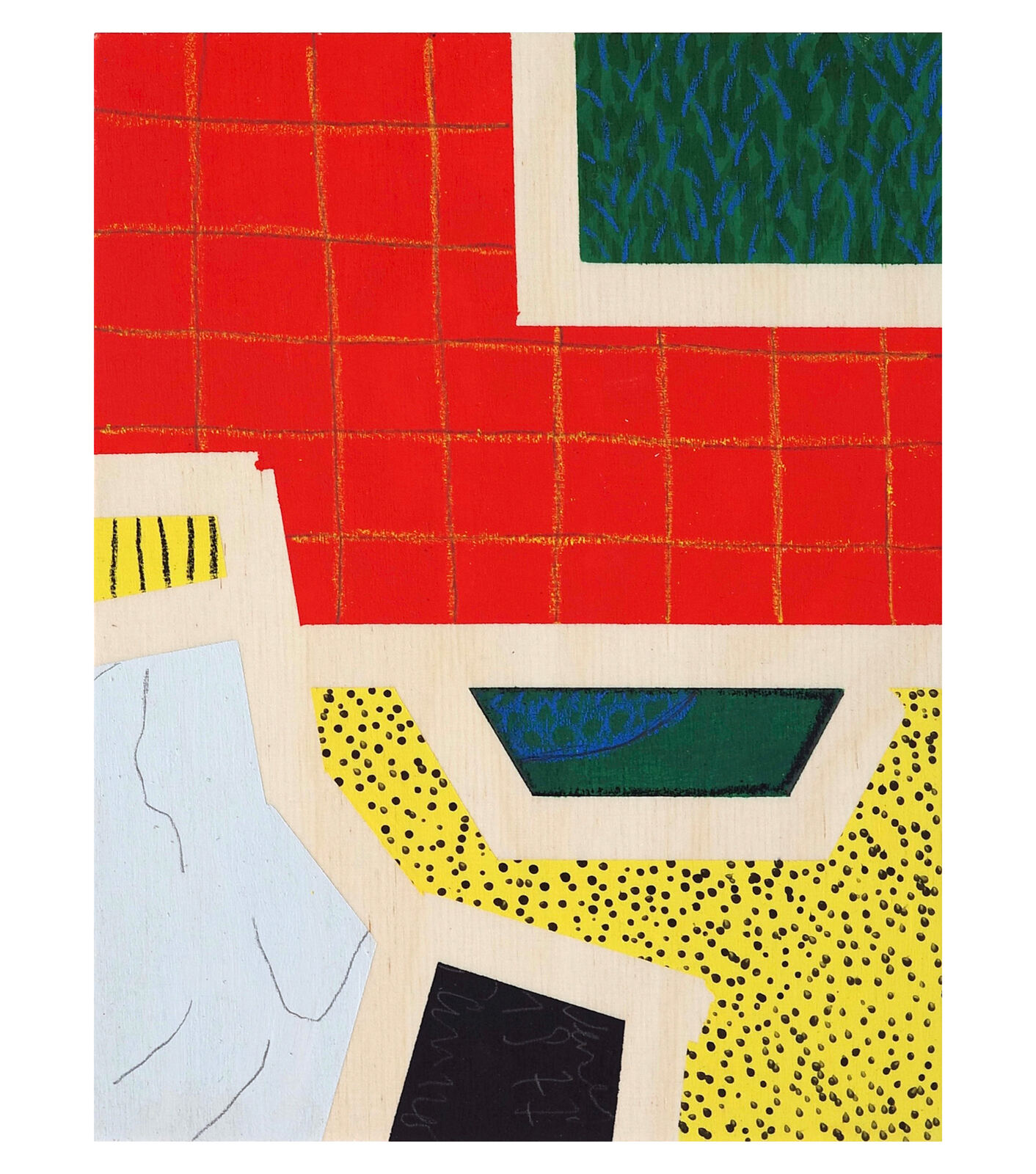 Untitled (Interieur noir avec Fern) 2024